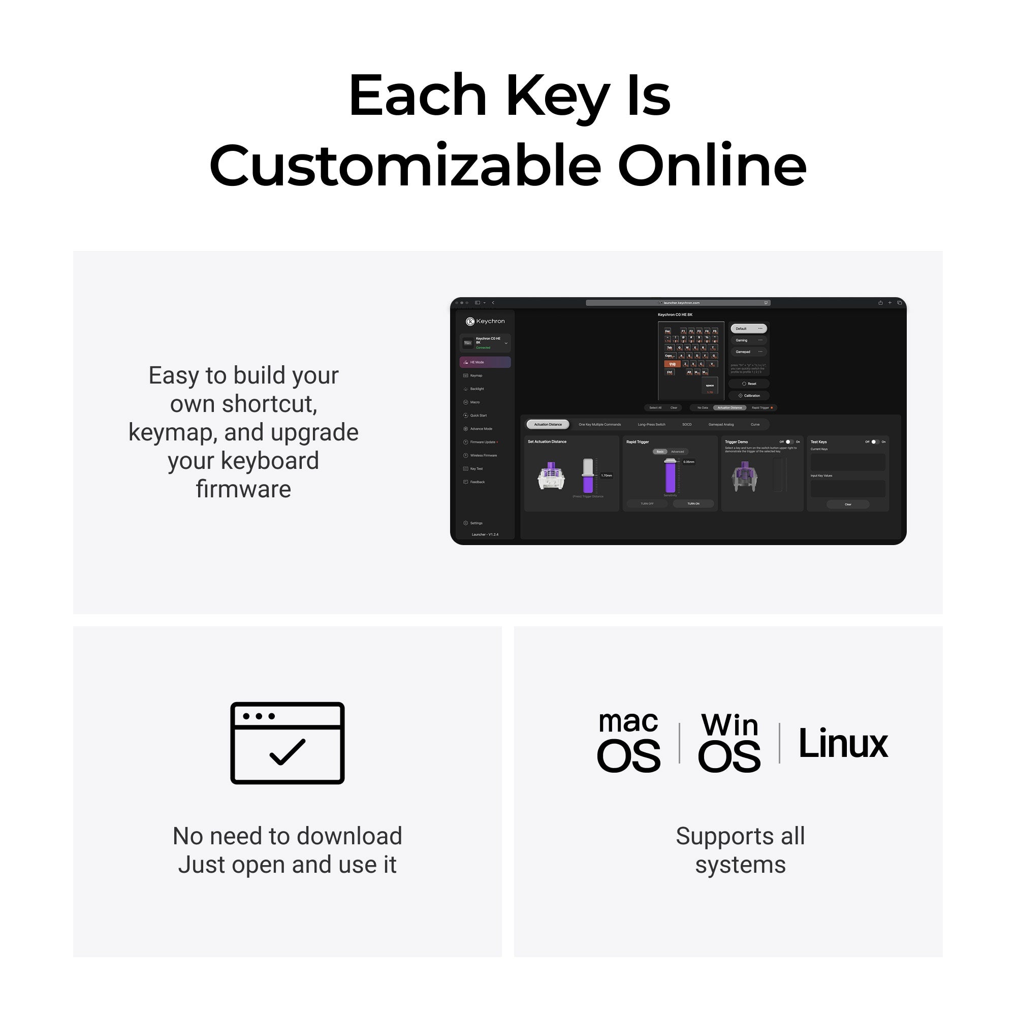 Keychron C0 HE One Handed Magnetic Switch Gaming Keyboard