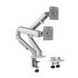 Humanmotion T6-2G Modern Dual Monitor Arm White